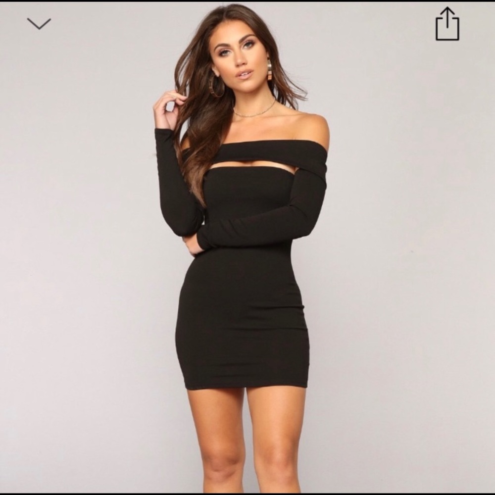 Fashion Nova Black Bodycon Dress
